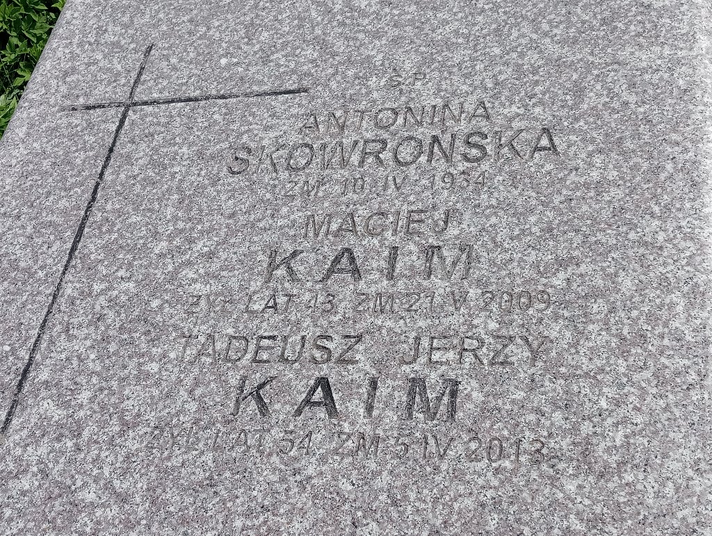 Tadeusz Jerzy Kaim 1959 Cerekiew - Grobonet - Wyszukiwarka osób pochowanych